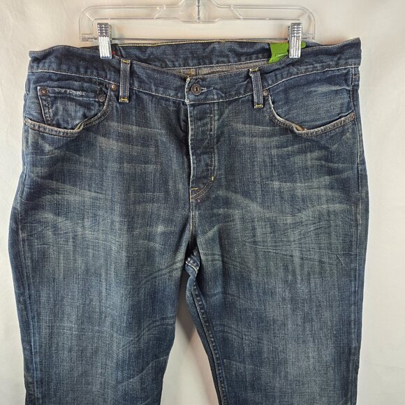 Gap 1969 Jeans Mens 40x30 Blue Straight Fit Classic Denim Button Fly Y2k 00s - Picture 2 of 12